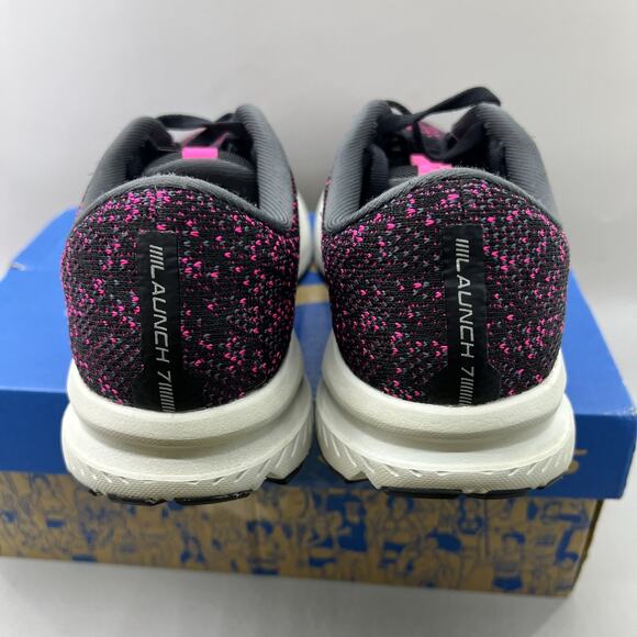 Brooks Launch 7 Running Sneakers Women Size 8 B Pink Black Comfort Neutral Shoes - Picture 4 of 9